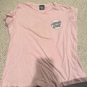 pink santa cruz tee